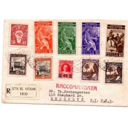 Storia postale busta vaticano e annullo piroscafo